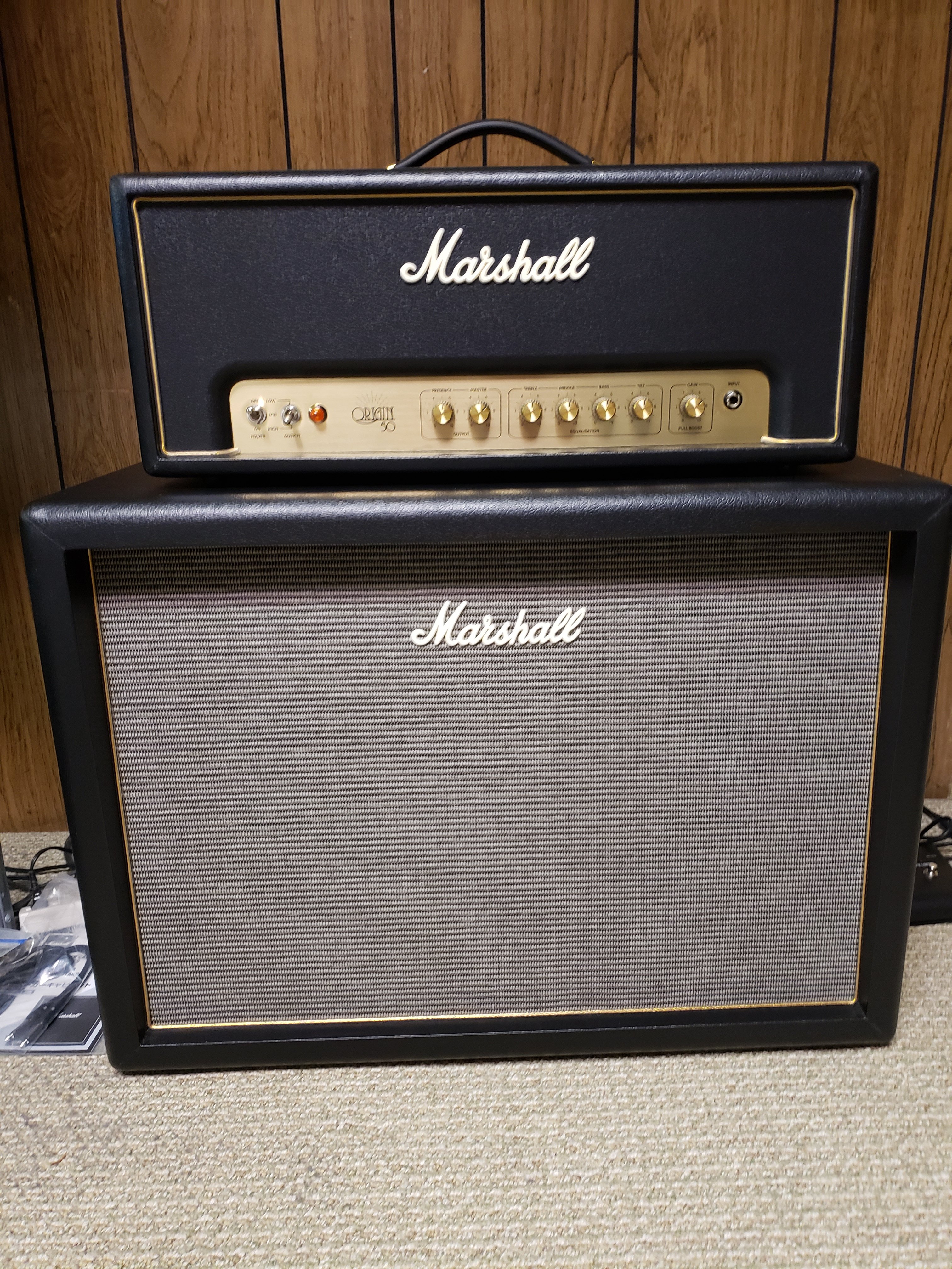 Marshall Origin50h with matching Origin212 cab.