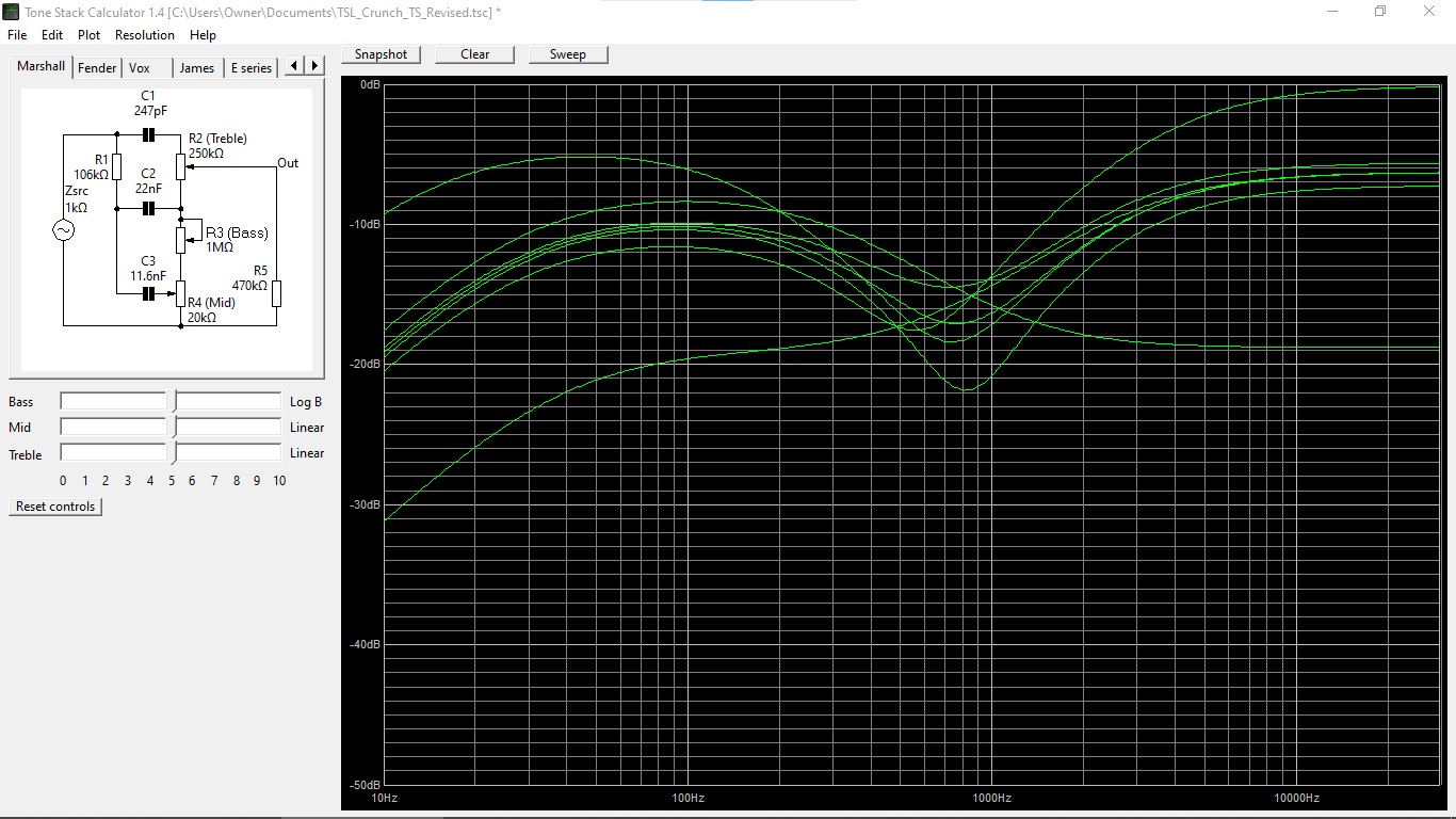 New Crunch Tone Stack For Tone Shift Mode